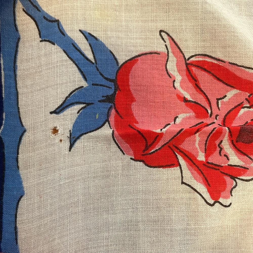 Vintage Floral Handkerchief. - Picture 5 of 7